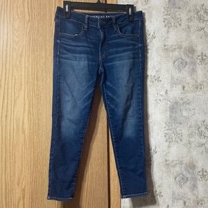 American Eagle Outfitters Women's Dark Blue Size 6 Regular Jeans Jegging Crop